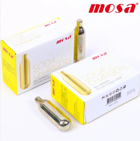 MOSA 8.0 GR DIOXIDO DE CARBONO CO2 CAPSULAS SODA CARGA CAJA 10 UND-ETDISA-1